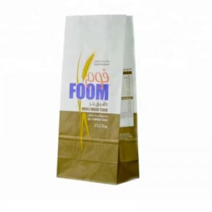 Nuevo estilo 1 kg 2 kg Bolsa de papel de paquete de azúcar de harina de trigo