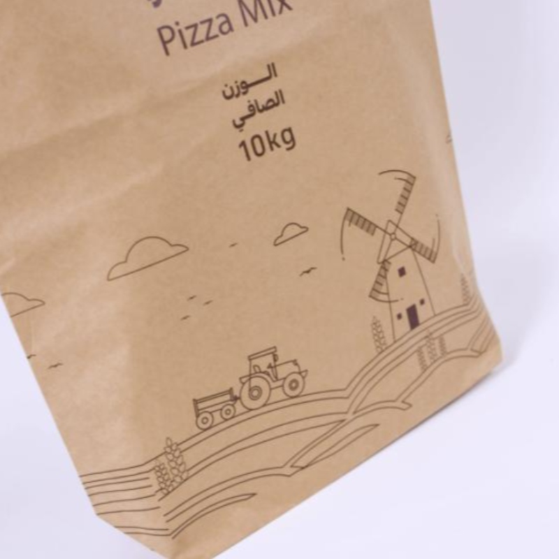 Eco Friendly 2 kg 25 kg 30 kg de pan de maíz personalizado de pan de maíz bolsas de papel con su propio logotipo reciclable