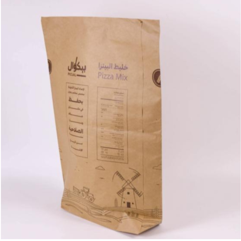 Eco Friendly 2 kg 25 kg 30 kg de pan de maíz personalizado de pan de maíz bolsas de papel con su propio logotipo reciclable