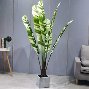 Simulación Palmada Planta Artificial Altamente adaptable Árbol de plátano vívido para el proveedor de jardines Decoración de la boda Decoraciones de jardinería