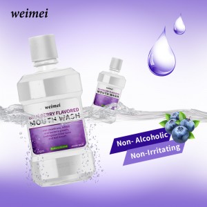 Enjuague bucal con sabor a arándano