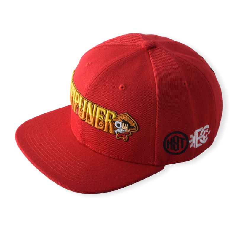 HST Brand Factory Direct Custom 6 Paneles Toque Impresión Hip Hip Snapback Snapback Hat Rich Design Bordado 3D Logo Flat Brim Cap