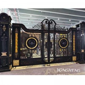 puerta de hierro forjado