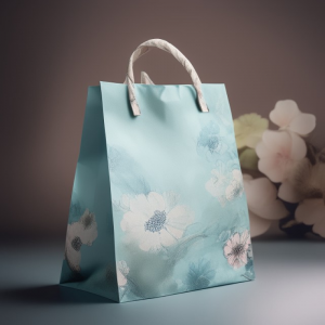 Elegante bolso kraft floral