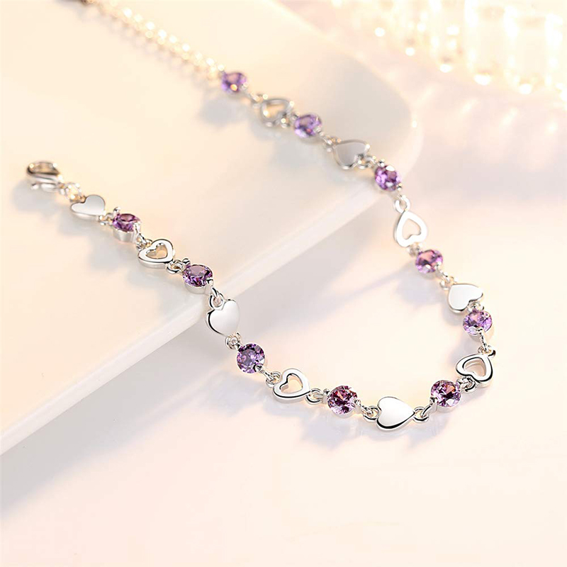 Pulsera de cadena con dije de corazón de amor Hongde