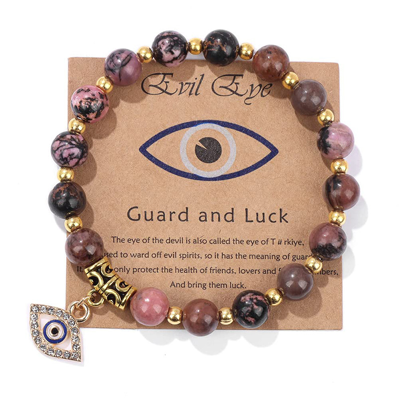 Diablo Hongde\'s Eye Guardian Pulsera Pulsera de Piedra Natural