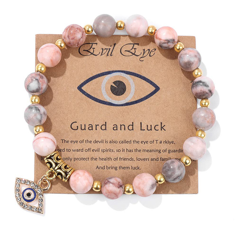 Diablo Hongde\'s Eye Guardian Pulsera Pulsera de Piedra Natural