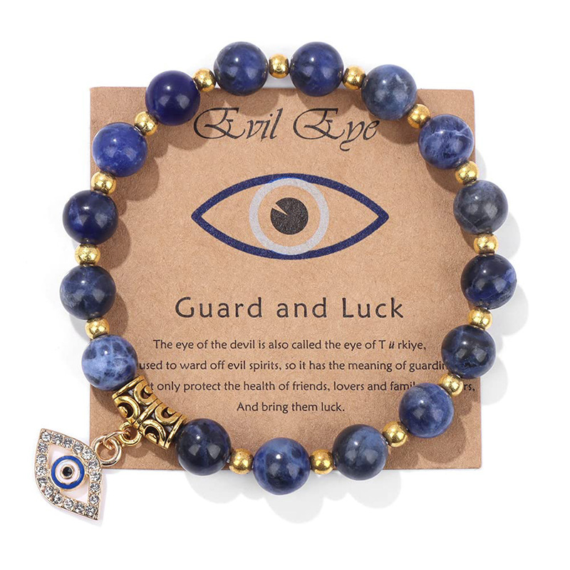 Diablo Hongde\'s Eye Guardian Pulsera Pulsera de Piedra Natural