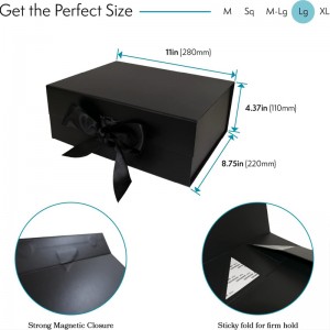 Caja de regalo de vino con cinta clásica