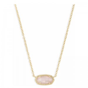 Collar minimalista con colgante rosa de oro rosa, collar con colgante para mujer, joyería de moda, oro de 14 k-Chapado