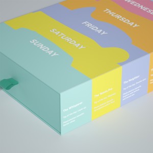 Caja de regalo colorida para días laborables