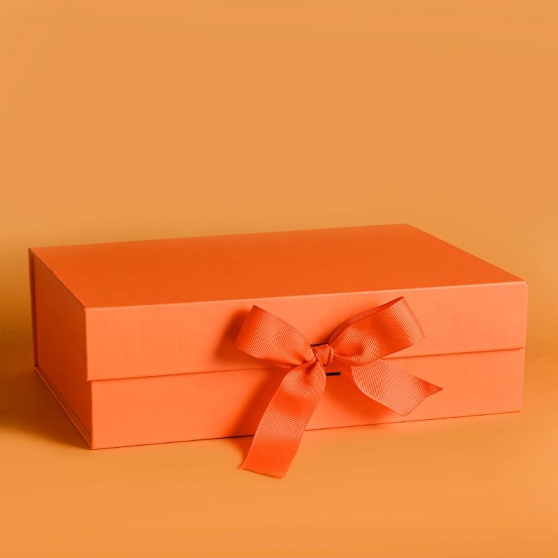 Caja de regalo de lujo de cinta de satén