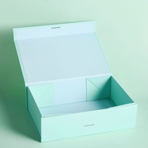 Caja de regalo plegable de elegancia menta