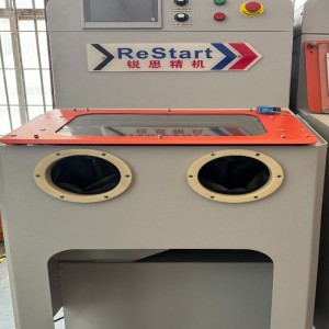 Equipos de pulido y desbarbado con flujo abrasivo.