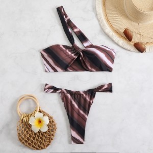 Dos-traje de baño. Sexy uno-Bikini sin tirantes con un diseño sin espalda. Trajes de baño de comercio exterior de estilo europeo y americano para el QT mayorista-25018 Precio:$79.99
