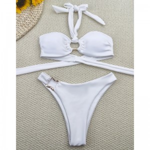 2025 Nuevo sexy dos - Pieza de bikini. Estilo europeo y americano con lazos, bajo - Cintura. Cruz - Artículo fronterizo para Amazon. Bikini Swimsuit XY2513 Precio:$79.99