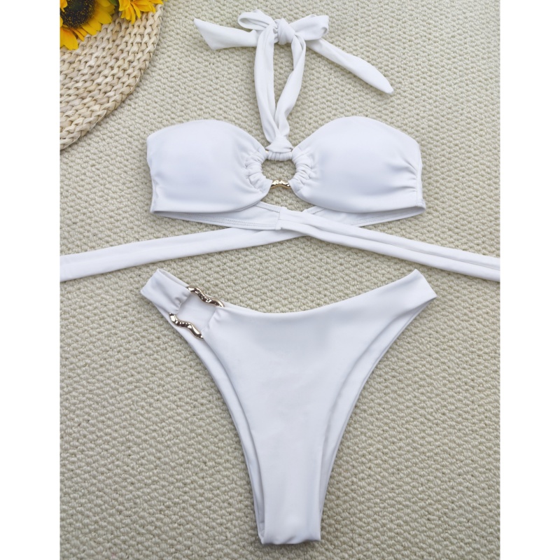 2025 Nuevo sexy dos - Pieza de bikini. Estilo europeo y americano con lazos, bajo - Cintura. Cruz - Artículo fronterizo para Amazon. Bikini Swimsuit XY2513 Precio:$79.99