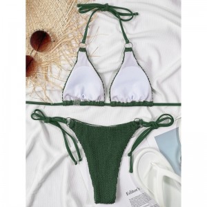 Nuevo trajes de baño 2025. Europeo y americano-estilo sexy dos-bikini bikini trajes de baño para mujeres. Bikinis de comercio exterior elegante para el mayore 8818 Precio:$79.99