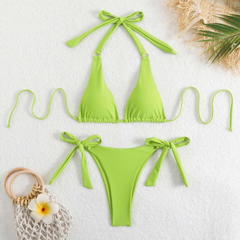 Nuevo 2025 europeo y americano-estilo bikinis de comercio exterior. Tres-Piecenuevos trajes de baño para mujeres, disponibles en múltiples colores. Dos-Piece Swimwear con un diseño sexy QT25017 Precio:$79.99