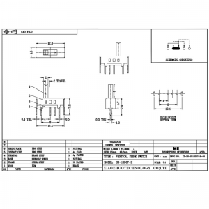 interruptor de deslizamiento SS13D07 Single-Fila cuatro-Interruptor de micro alternativa de micro, interruptor de palanca vertical para electrodomésticos, 3, 4, 5 y 6 posiciones interruptor deslizante