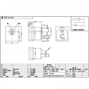 DC Socket DC-207, Socket de audio de inserción directa, dos-Pin de cobre