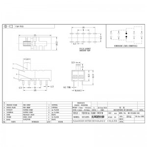 interruptor de portaobjetos SS24H25 sin orejas, alfileres cortos, extracción vertical, interruptor de audio de alta corriente, interruptor electrónico para electrodomésticos
