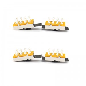 interruptor de deslizamiento SS23L16, alta corriente, tres-posición, doble-fila, 8-Pin, interruptor de trituradora, interruptor deslizante vertical para equipos mecánicos