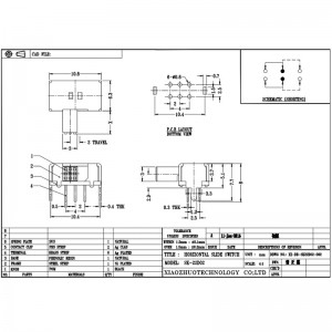 Interruptor de deslizamiento en miniatura SK22D02, un pequeño interruptor para control electrónico, eléctrico, de comunicación e industrial con dos rangos de banda de 2p y 2T