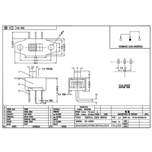 Interruptor de deslizamiento SS12E88 Presentación lateral-Pull Electrical Massager es un múltiple-interruptor funcional con regulación de alta velocidad y corriente grande