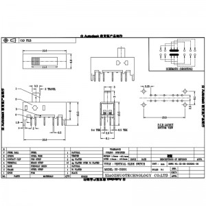 interruptor de deslizamiento SS25D01 DOBLE-Fila 12-Interruptor deslizante de pasadores Producto electrónico Interruptor de portaobjetos micro vertical