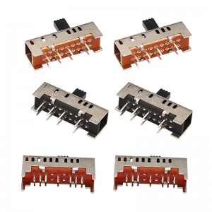 interruptor de deslizamiento SS23H06, doble-Fila 8-Pin Interruptor deslizante vertical, interruptor de deslizamiento vertical para la manta eléctrica calentador eléctrico