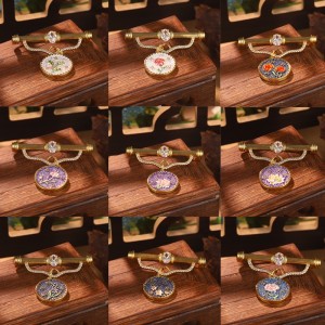 Juego de joyería floral de metal