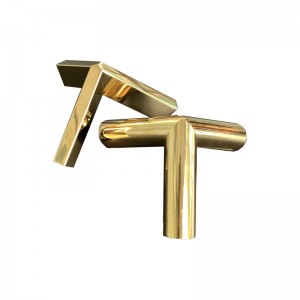 Zotye de acero inoxidable de oro electrochado triangular tres triangular-adorno dimensional de soporte hueco