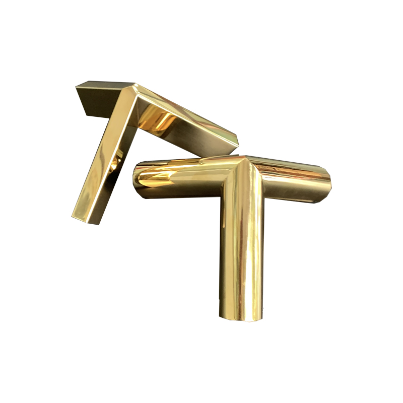 Zotye de acero inoxidable de oro electrochado triangular tres triangular-adorno dimensional de soporte hueco