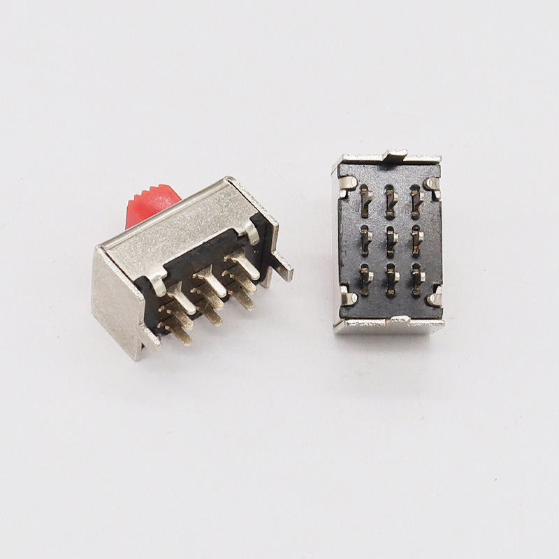 interruptor de deslizamiento SS32F07 dos-Interruptor de deslizamiento de posición, tres-encabezar-fuera del lado-posición dos-Posición Slide Micro Mini Interruptor electrónico