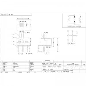 interruptor de deslizamiento SS22D10 alto-Interruptor de deslizamiento actual para juguetes médicos, equipos de audio, productos electrónicos, extracción vertical y vertical 2-Interruptor de deslizamiento de posición