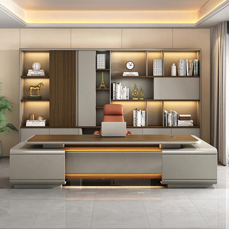 Modelo DBT008 Escritorio Ejecutivo, Presidente/Escritorio de oficina para presidente, escritorio de gerente grande premium con juego de sillas de oficina para gerente\la oficina